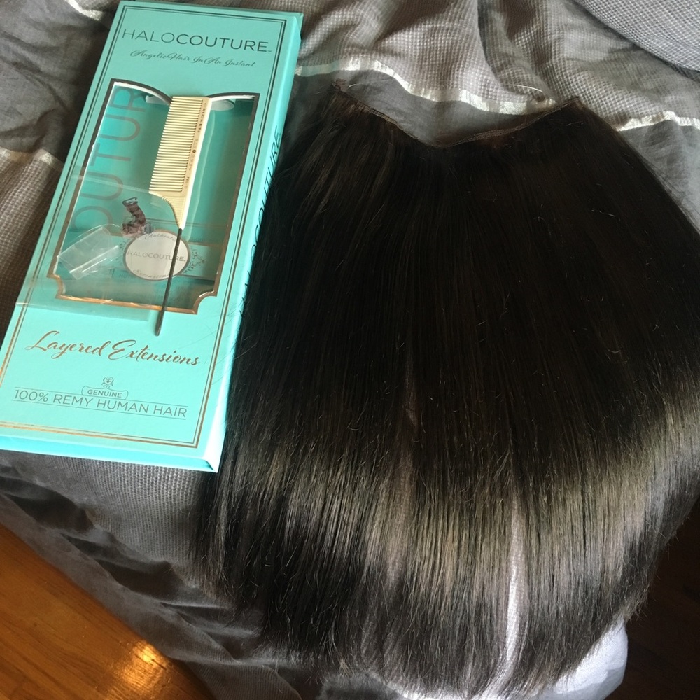 Halo couture layered 18inch hair extensions